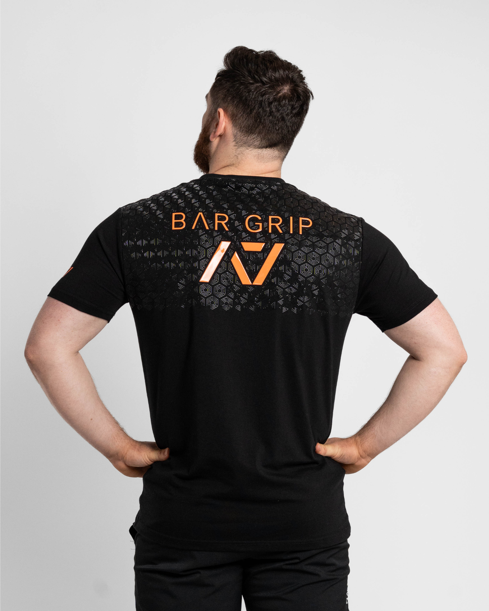 Stronger Than Before True-Fit Bar Grip Men's Shirt - Orange/Black Stronger Than Before True-Fit Bar Grip Men's Shirt - Orange/Black