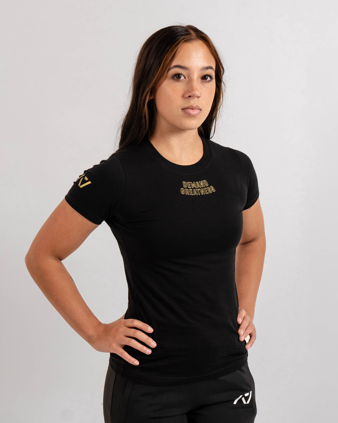 Demand Greatness True-Fit Women’s Meet Shirt - Gold Standard | A7