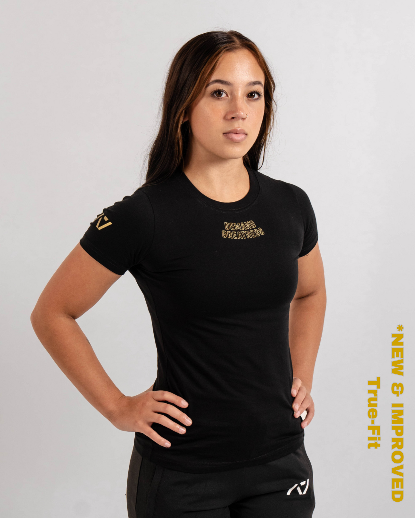 Demand Greatness True-Fit Women’s Meet Shirt - Gold Standard | A7