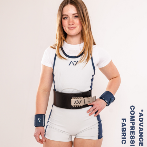 Our IPF APPROVED Rausch Singlets are designed to support the strength and power of an lifter. A racerback design with advanced compression fabric provides powerlifters ultimate support whilst on the platform. IPF Approved Kit includes Rausch Powerlifting Singlet, A7 Meet Shirt, A7 Zebra Wrist Wraps, A7 Deadlift Socks, Hourglass Knee Sleeves (Stiff Knee Sleeves and Rigor Mortis Knee Sleeves). Genouill�res powerlifting shipping to France, Spain, Ireland, Germany, Italy, Sweden and EU.