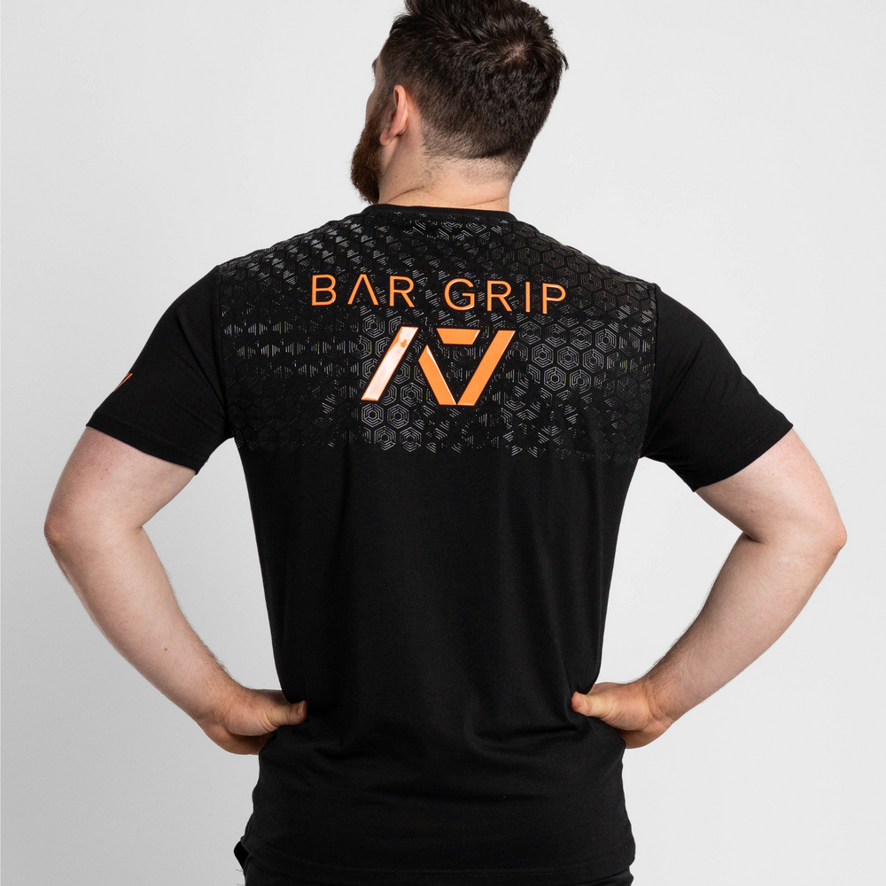 Stronger Than Before True-Fit Bar Grip Men's Shirt - Orange/Black Stronger Than Before True-Fit Bar Grip Men's Shirt - Orange/Black