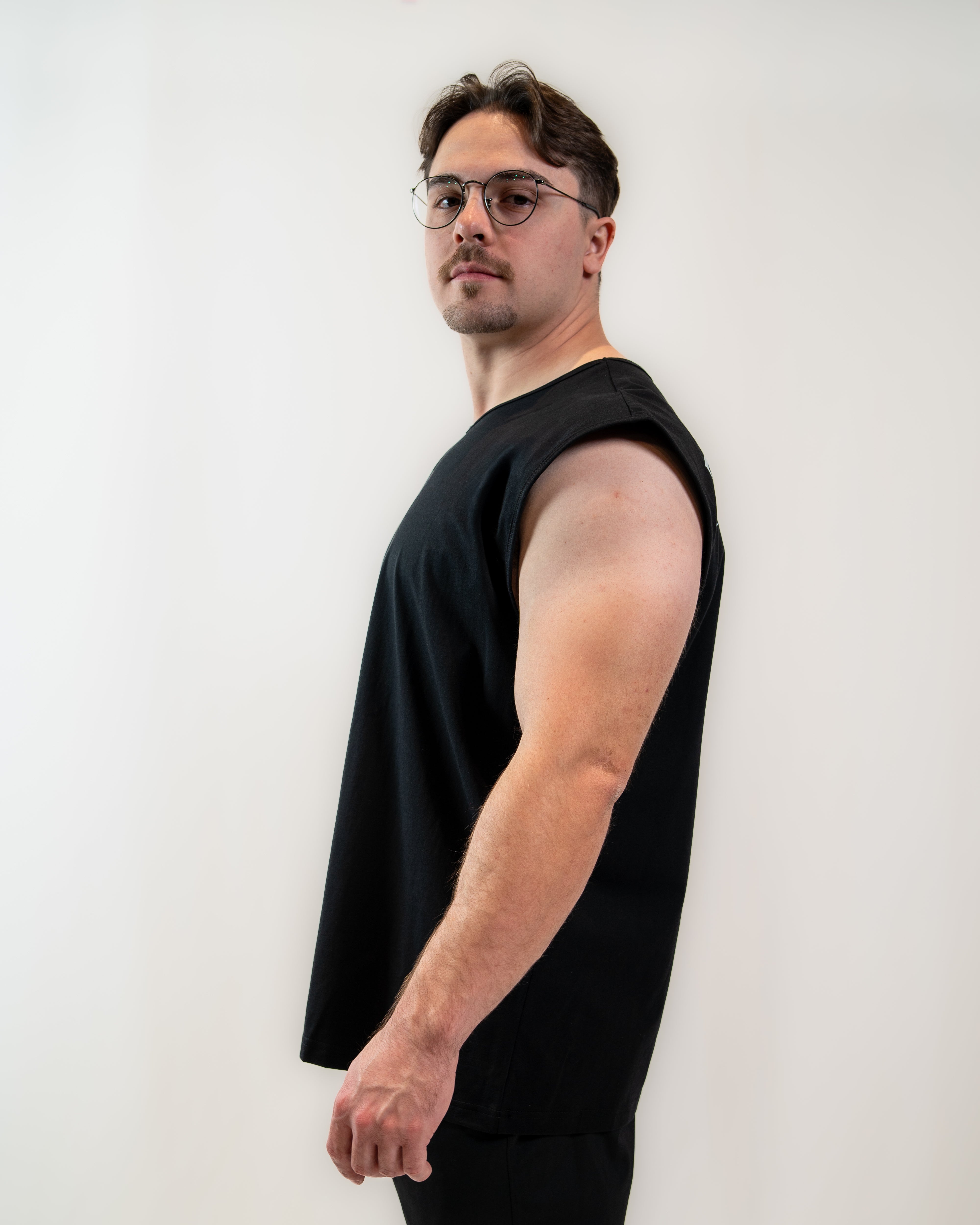 Powerlifting Over-Fit Non Bar Grip Cut Off Shirt - Domino | A7