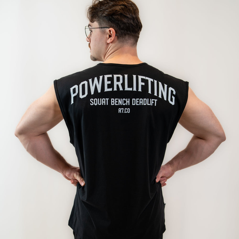 Just like our high-demand over-fit shirts, the Over-Fit Cut Off Shirt offers one of the best covers in the gym while giving you complete freedom of movement; or perfect for lounging in style. Designed for those upper-body days when it gets hot but you still want to keep your torso covered, this tank keeps you comfortable, flexible, and ready for every lift. Genouill�res powerlifting shipping to France, Spain, Ireland, Germany, Italy, Sweden and EU.