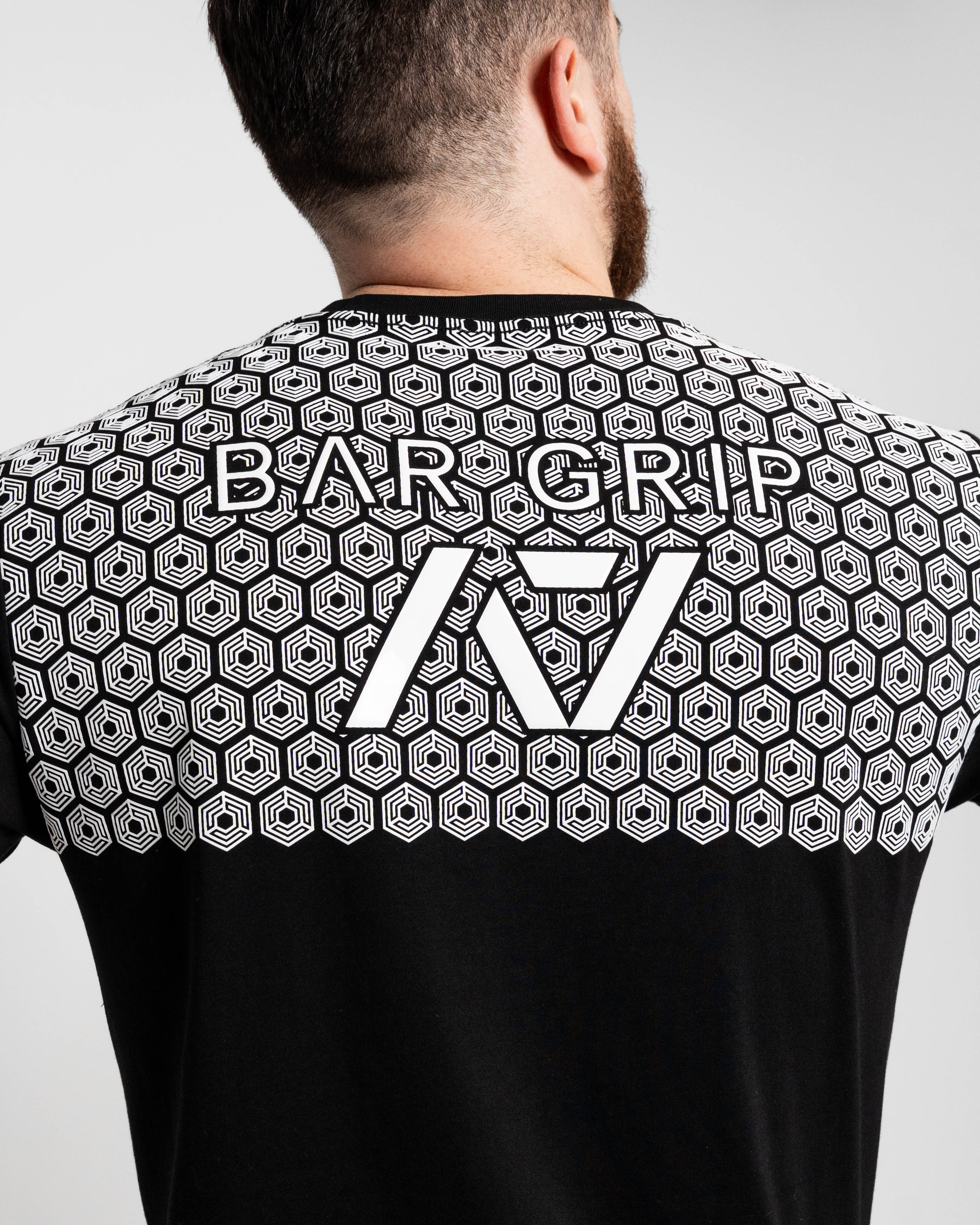 A7 BAR GRIP Tシャツ XL Barbell DNA True-Fit Bar Grip Men's Shirt - Black | A7 Europe