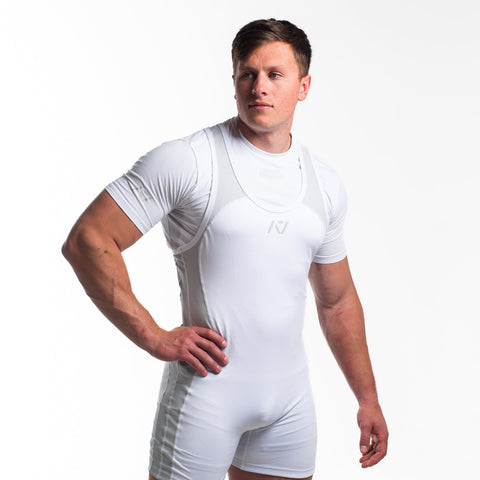 A7 IPF Approved Polar Luno singlet with extra lat mobility, side panel stitching to guide the squat depth level and curved panel design for a slimming look. The Women's cut singlet features a tapered waist and additional quad room. The IPF Approved Kit includes Powerlifting Singlet, A7 Meet Shirt, A7 Zebra Wrist Wraps, A7 Deadlift Socks, Hourglass Knee Sleeves (Stiff Knee Sleeves and Rigor Mortis Knee Sleeves). Genouillères powerlifting shipping to France, Spain, Ireland, Germany, Italy, Sweden and EU. 