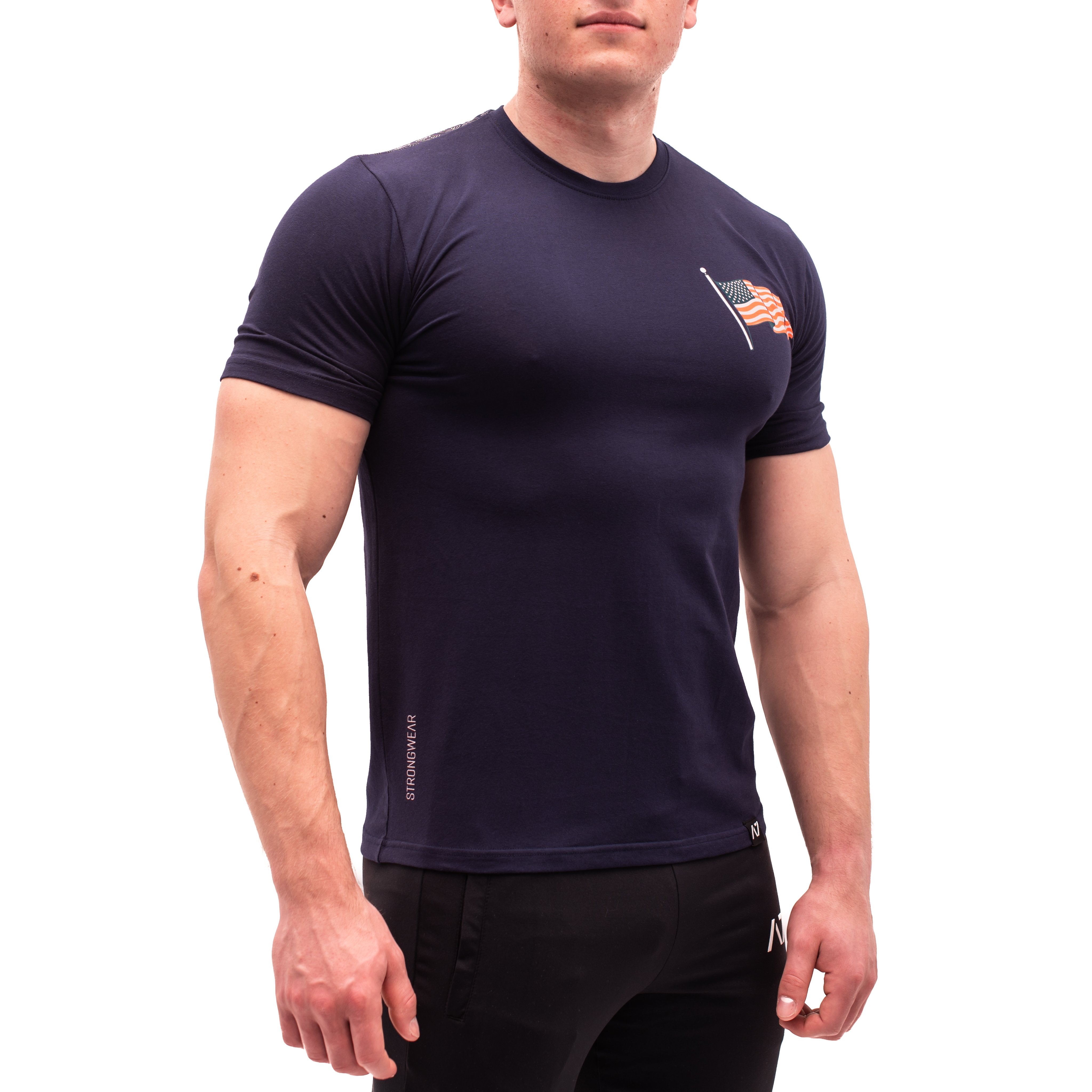 Patriot Wave Bar Grip T-shirt, great as a squat shirt. Purchase Stealth Bar Grip tshirt UK from A7 UK. Purchase Patriot Wave Bar Grip Shirt Europe from A7 UK. No more chalk and no more sliding. Best Bar Grip Tshirts, shipping to UK and Europe from A7 UK. The best Powerlifting apparel for all your workouts. Available in UK and Europe including France, Italy, Germany, Sweden and Poland