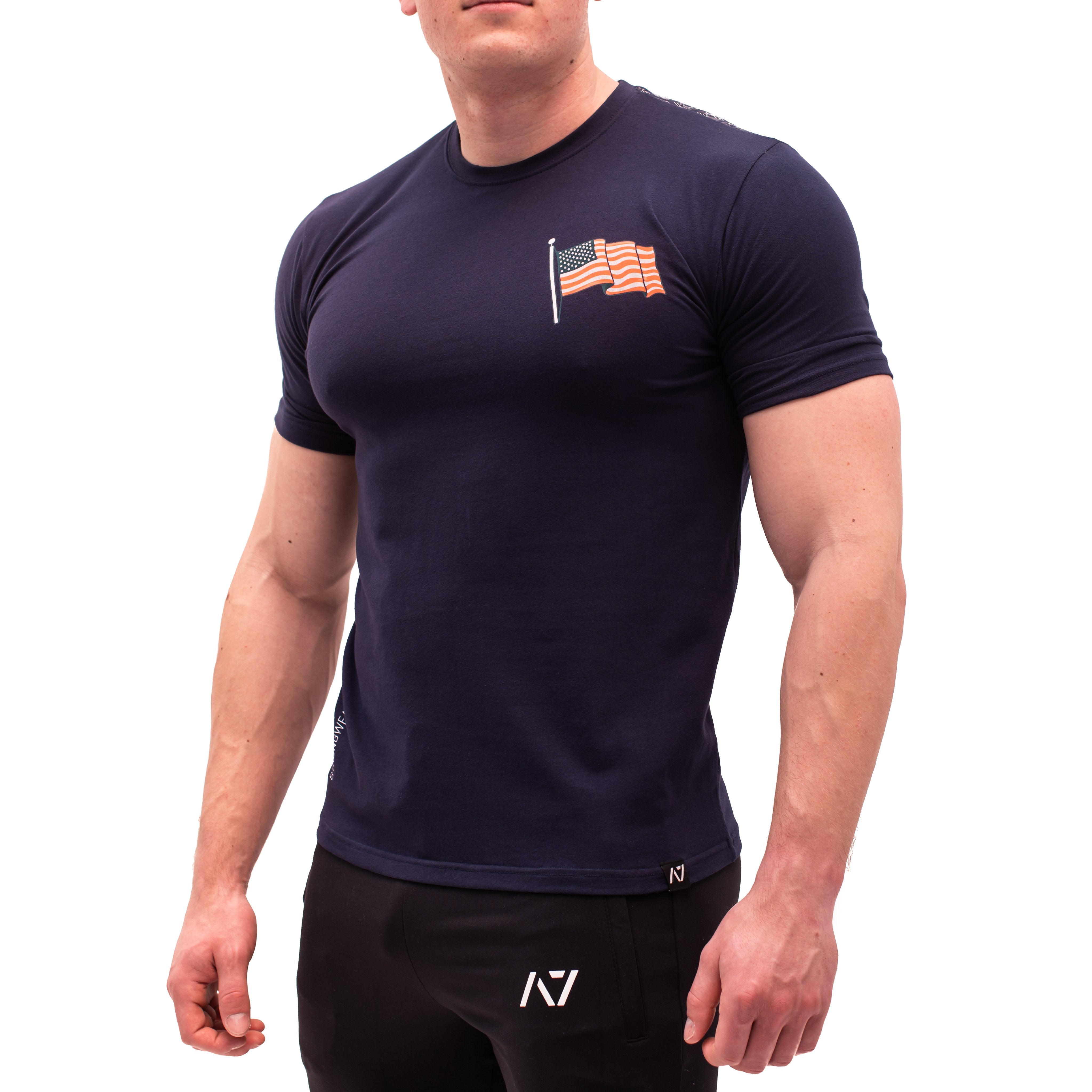 Patriot Wave Bar Grip T-shirt, great as a squat shirt. Purchase Stealth Bar Grip tshirt UK from A7 UK. Purchase Patriot Wave Bar Grip Shirt Europe from A7 UK. No more chalk and no more sliding. Best Bar Grip Tshirts, shipping to UK and Europe from A7 UK. The best Powerlifting apparel for all your workouts. Available in UK and Europe including France, Italy, Germany, Sweden and Poland