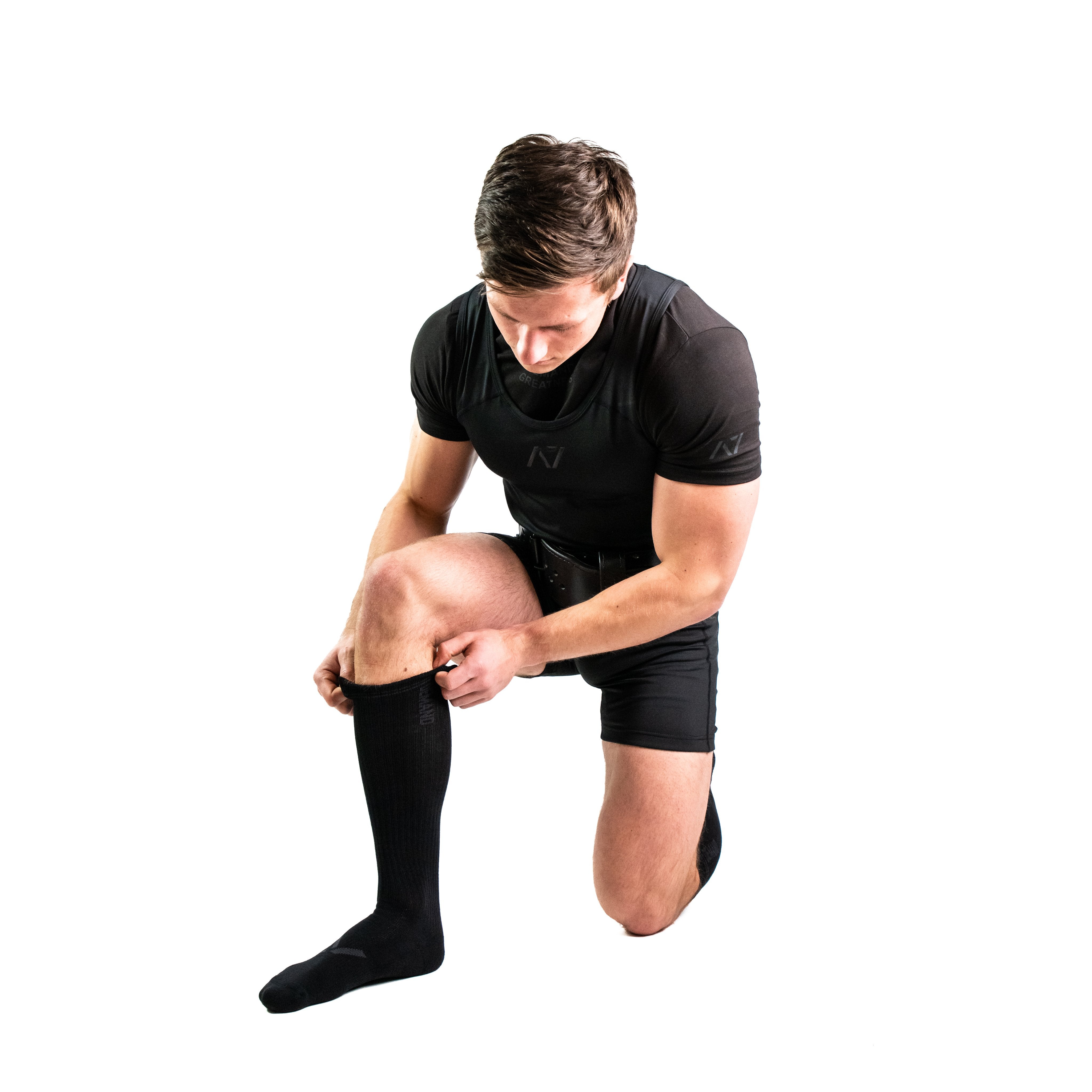 This Stealth Deadlift socks were created with muted out the logos and keep contrast at a minimum and let your energy show on the platform, in your training or while out and about. A colourway that lets your performance and dedication remain the focus while still providing the level of quality, support and comfort you demand from your products