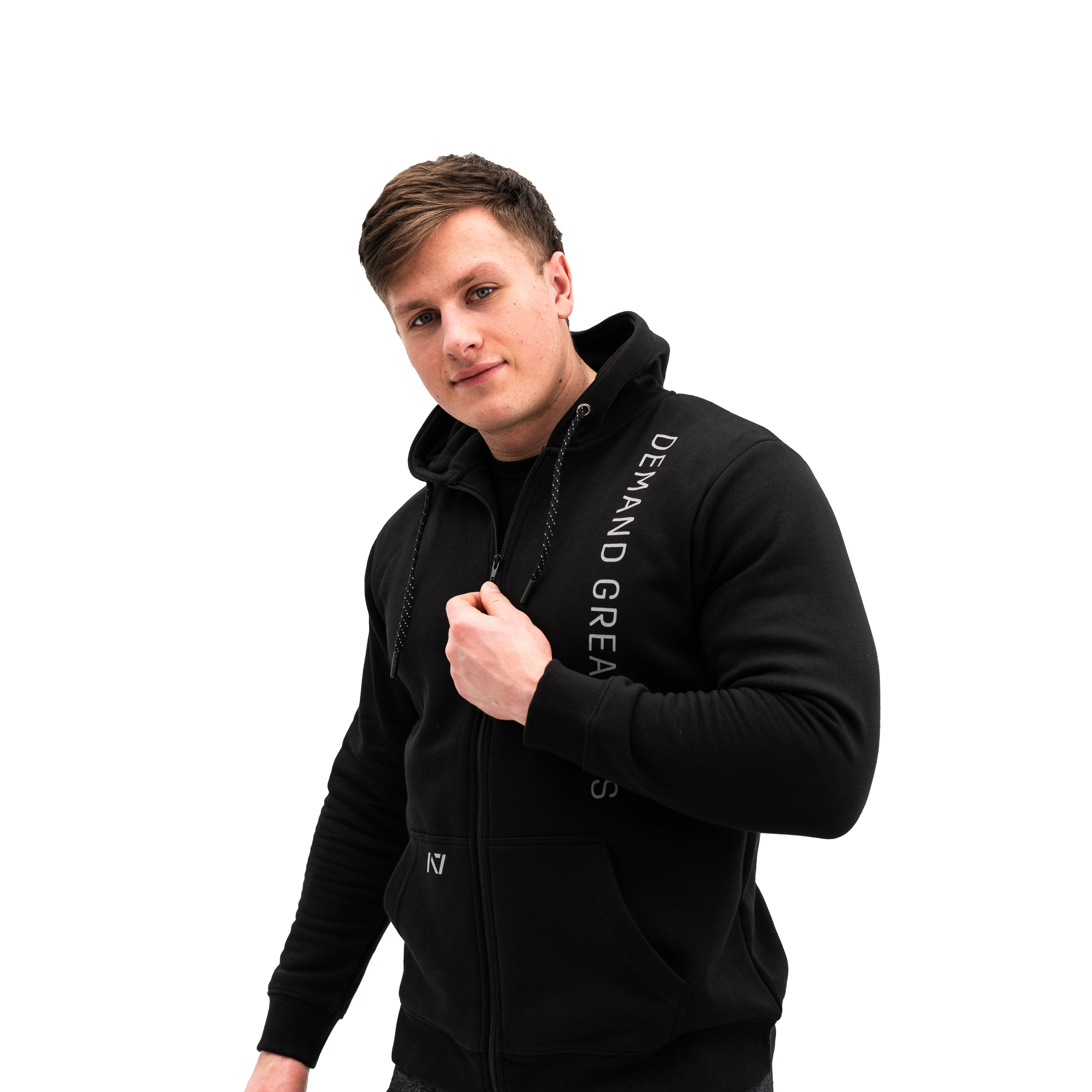 Go Far is a zip up hoodie great for casual wear or lifting in the gym. Purchase Go Far zip up hoodie in UK and Europe from A7 UK. A7 have the best Bar Grip Tshirts, shipping to UK and Europe from A7 UK. Go Far is our newest design on our zip up hoodie. Demand Greatness on the front with an eagle on the back, in a chromium colourway! A7UK supplies the best Powerlifting apparel for all your workouts. Available in UK and Europe including France, Italy, Germany, the Netherlands, Sweden and Poland.