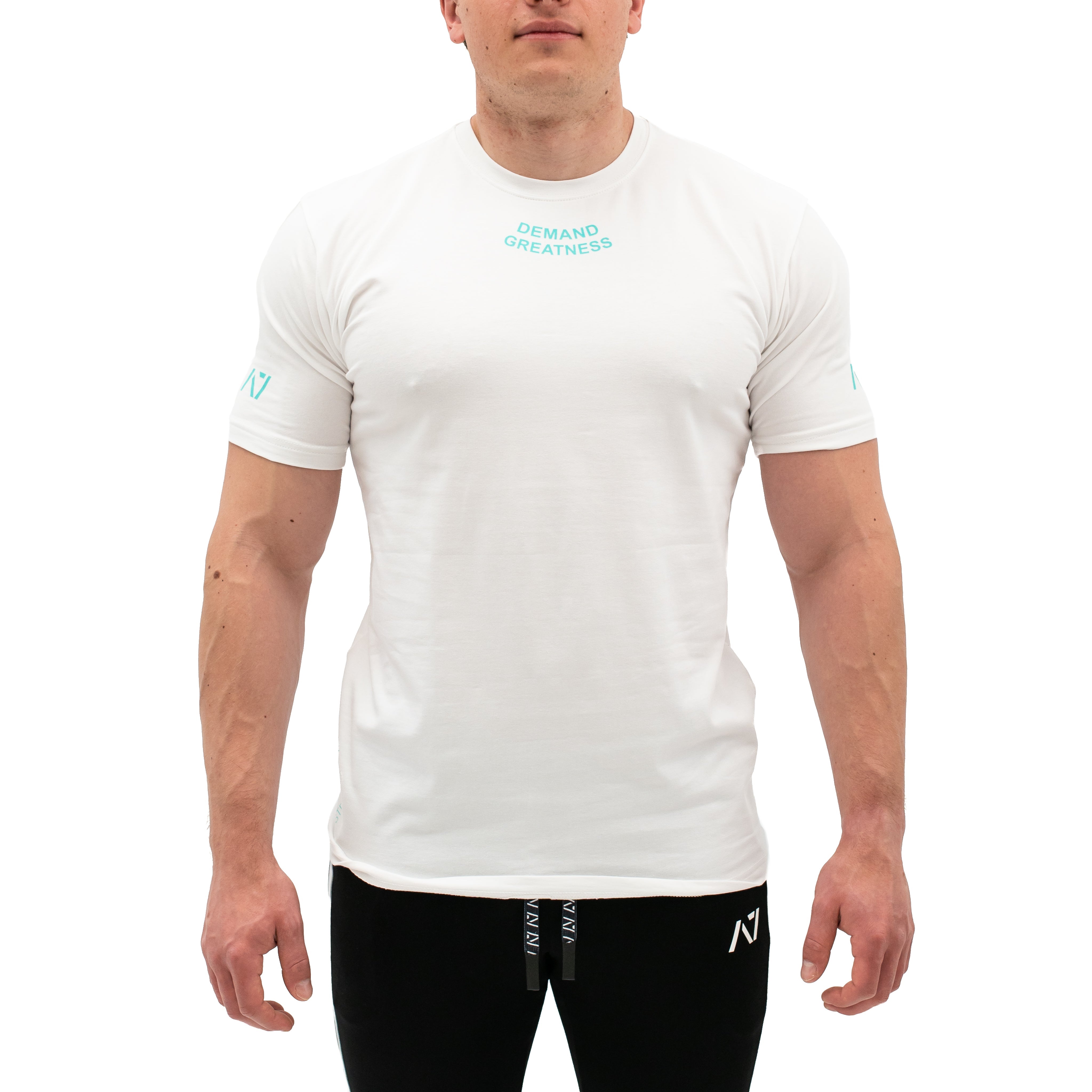 Standout from the crowd in our White Iced Demand Greatness Meet Shirt and let your energy show on the platform, in your training or while out and about. Our Meet tees offer a level of comfort like no other through their unique blend of materials and stretch in the places you desire for a comfortable fit that keeps your mind on your performance. A great addition to your IPF Approved Kit. 