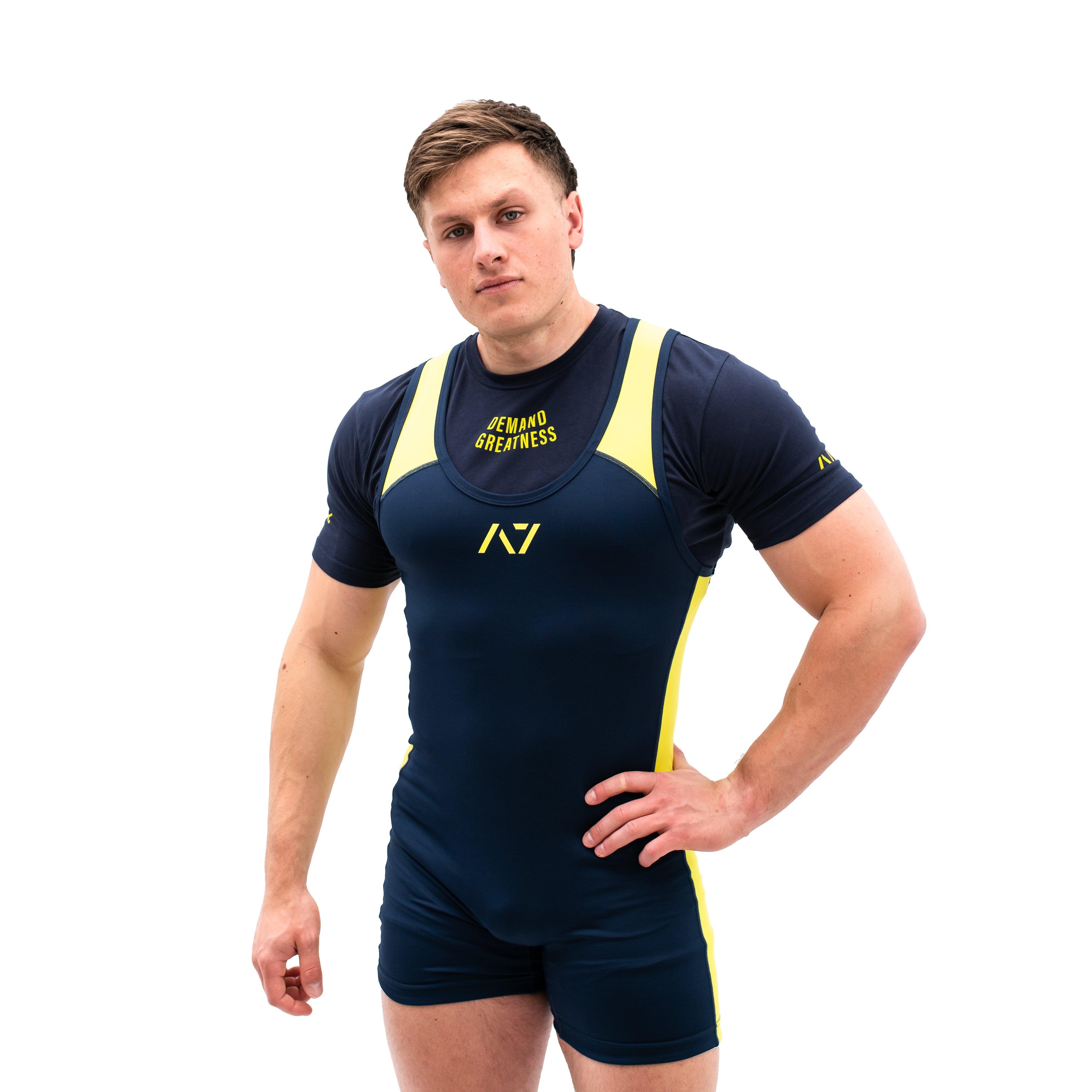 A7 Electric Lemonade IPF Approved Powerlifting Singlet is designed exclusively for powerlifting. The pop of lime green adds electricity to power up your lifts and stand out on the platform. It is very comfortable to wear and feels soft on bare skin. A7 Electric Lemonade Powerlifting Singlet is made from breathable fabric and provides compression during your lifts. The perfect piece of IPF Approved Kit! A7 UK shipping to UK and Europe.