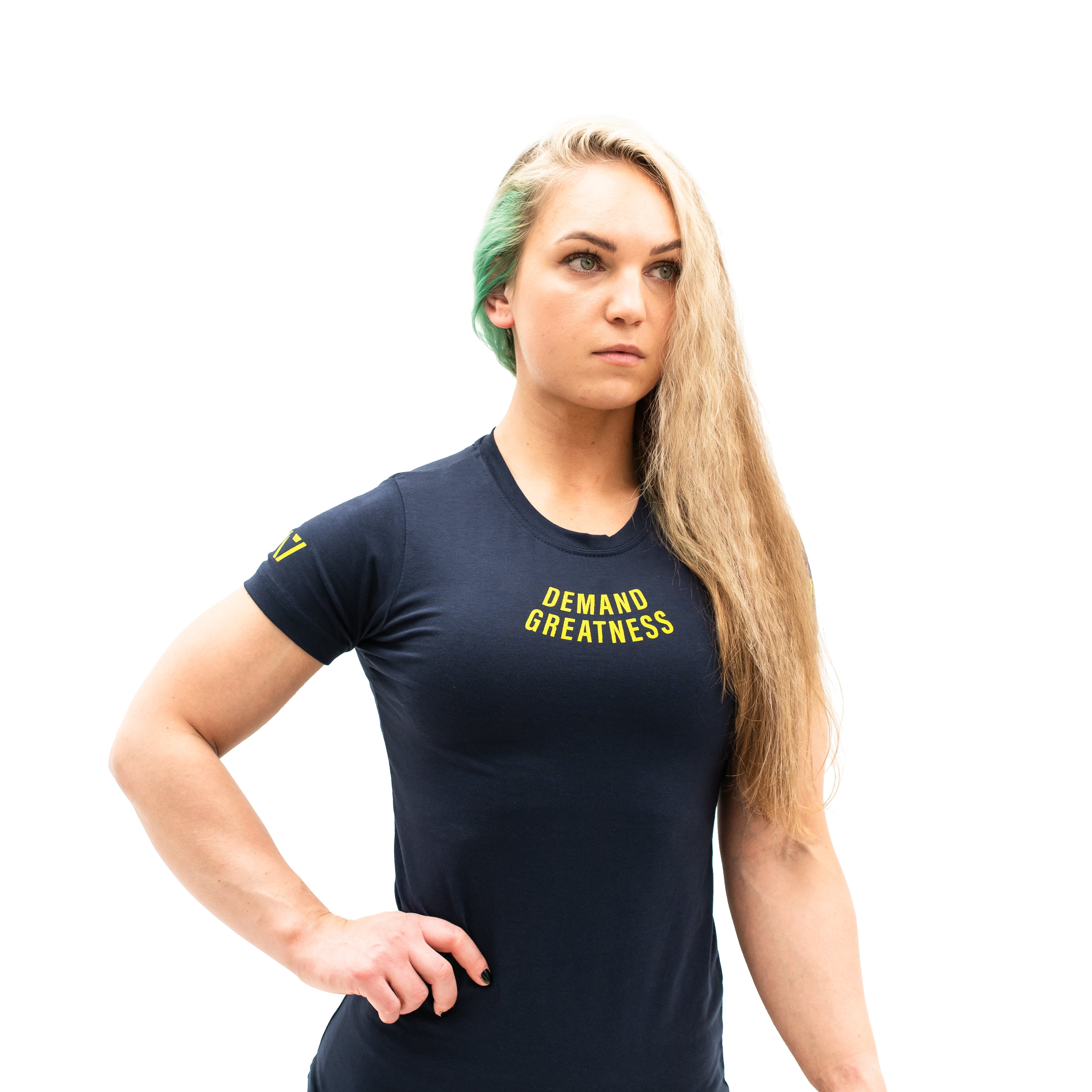 Standout from the crowd in our Electric Lemonade Demand Greatness Meet Shirt and let your energy show on the platform, in your training or while out and about. Our Meet tees offer a level of comfort like no other through their unique blend of materials and stretch in the places you desire for a comfortable fit that keeps your mind on your performance. A great addition to your IPF Approved Kit.