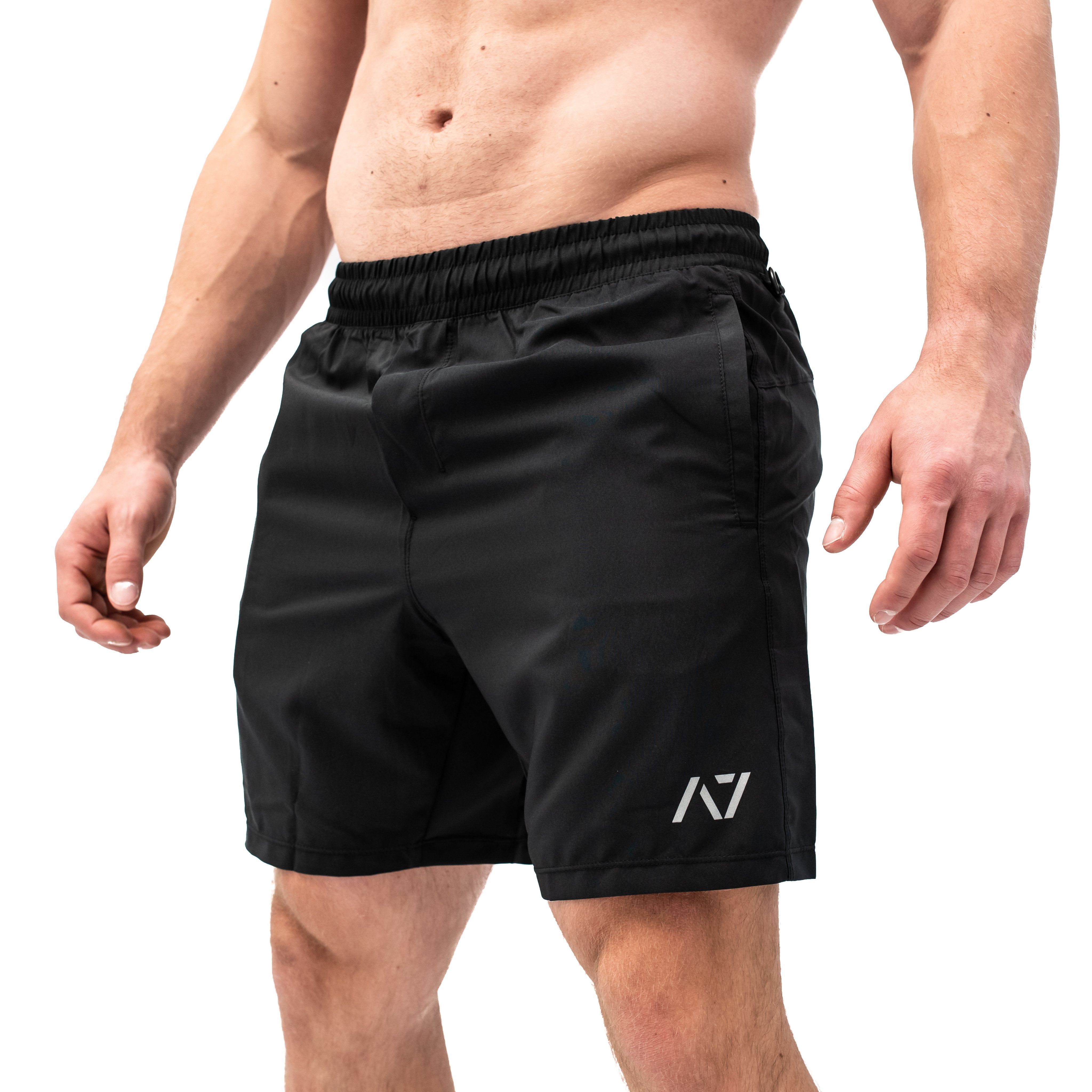 Men's Centre-stretch Squat Shorts - Black