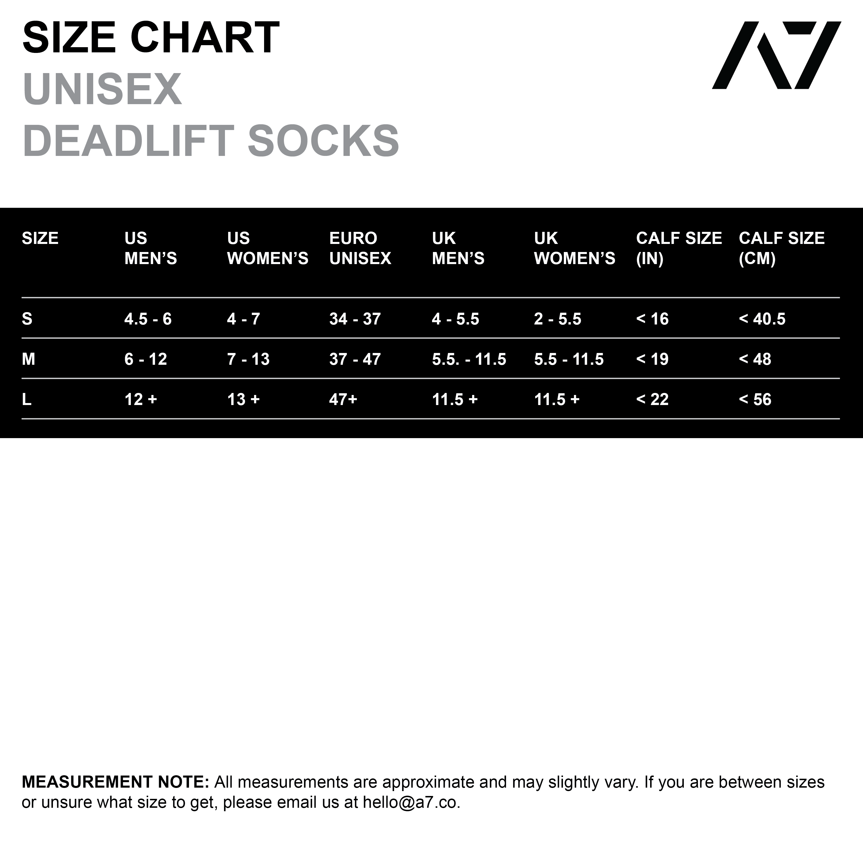 A7 Ivory Rose deadlift socks are designed specifically for pulls and keep your shins protected from scrapes. A7 deadlift socks are a perfect pair to wear in training or powerlifting competition. The A7 IPF Approved Kit includes Powerlifting Singlet, A7 Meet Shirt, A7 Zebra Wrist Wraps, A7 Deadlift Socks, Hourglass Knee Sleeves (Stiff Knee Sleeves and Rigor Mortis Knee Sleeves). Genouill�res powerlifting shipping to France, Spain, Ireland, Germany, Italy, Sweden and EU.